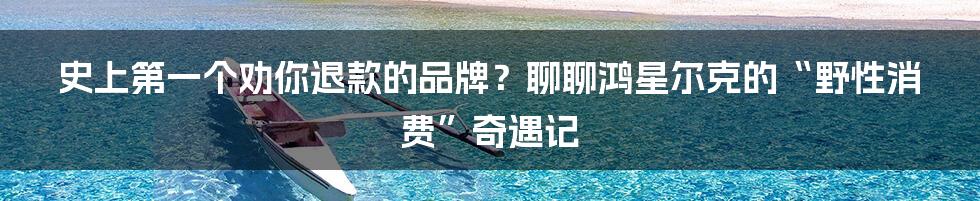 史上第一个劝你退款的品牌?聊聊鸿星尔克的“野性消费”奇遇记