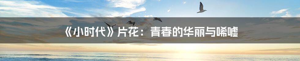 《小时代》片花：青春的华丽与唏嘘