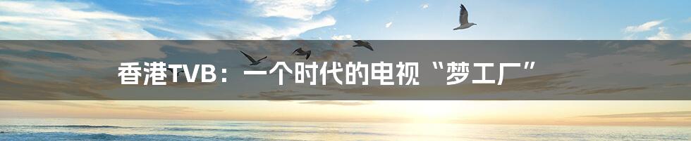 香港TVB：一个时代的电视“梦工厂”