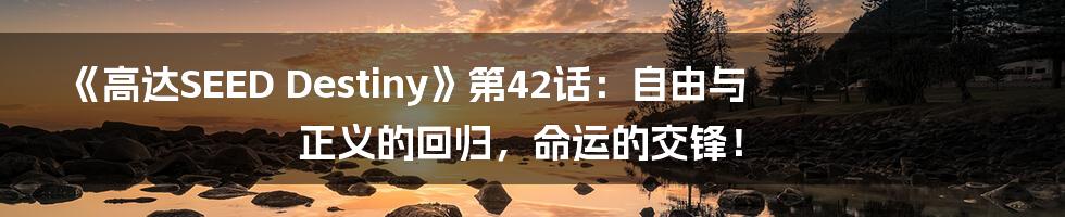 《高达SEED Destiny》第42话:自由与正义的回归,命运的交锋!