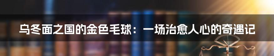 乌冬面之国的金色毛球:一场治愈人心的奇遇记