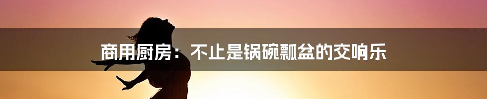 商用厨房:不止是锅碗瓢盆的交响乐