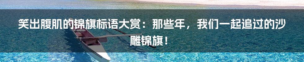 笑出腹肌的锦旗标语大赏：那些年，我们一起追过的沙雕锦旗！
