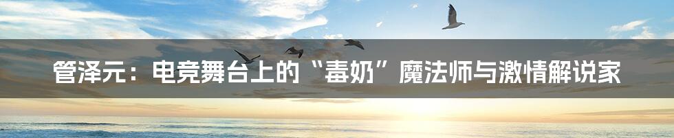 管泽元：电竞舞台上的“毒奶”魔法师与激情解说家