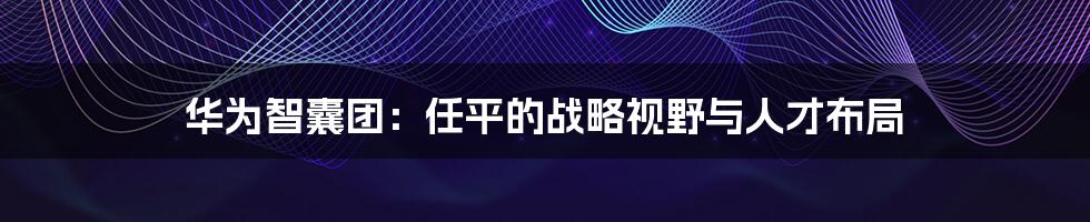 华为智囊团：任平的战略视野与人才布局