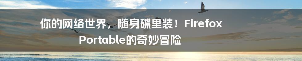 你的网络世界,随身碟里装!Firefox Portable的奇妙冒险
