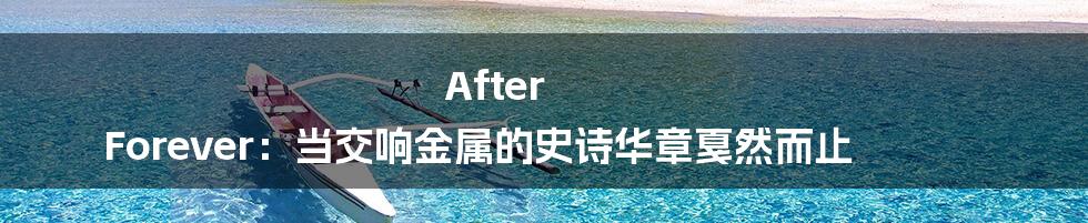 After Forever:当交响金属的史诗华章戛然而止