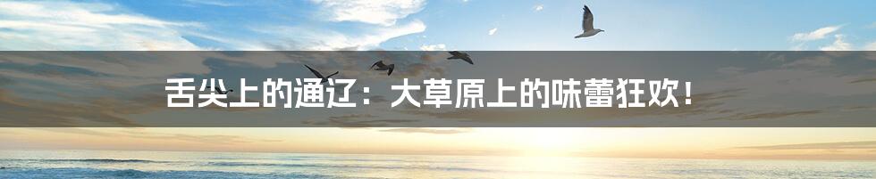 舌尖上的通辽：大草原上的味蕾狂欢！