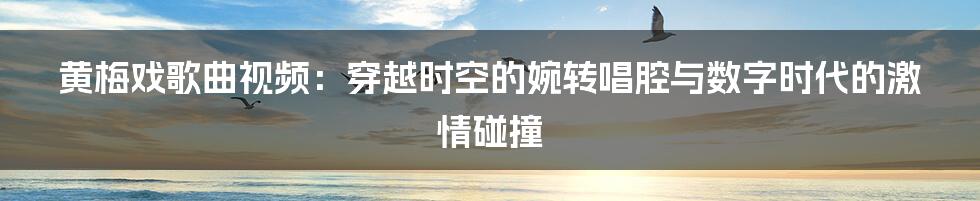 黄梅戏歌曲视频：穿越时空的婉转唱腔与数字时代的激情碰撞