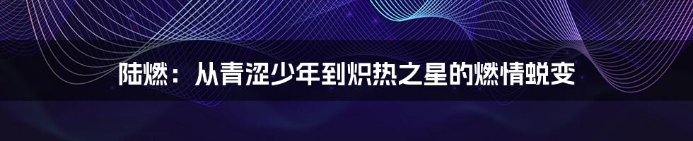 陆燃：从青涩少年到炽热之星的燃情蜕变