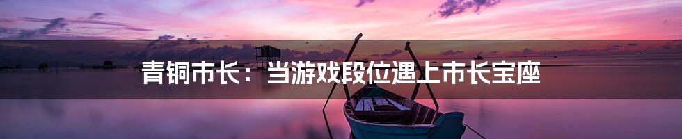 青铜市长：当游戏段位遇上市长宝座