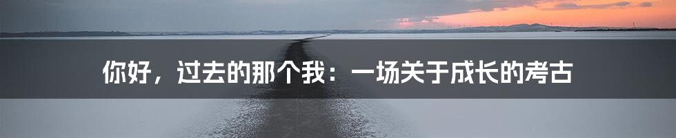 你好，过去的那个我：一场关于成长的考古