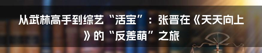 从武林高手到综艺“活宝”：张晋在《天天向上》的“反差萌”之旅