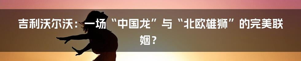 吉利沃尔沃：一场“中国龙”与“北欧雄狮”的完美联姻？