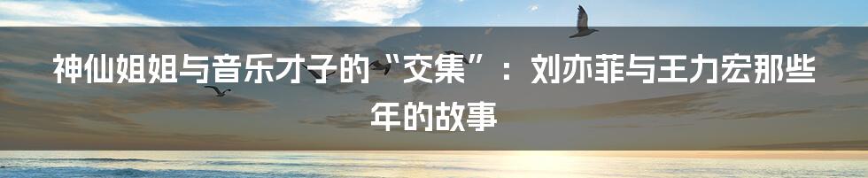 神仙姐姐与音乐才子的“交集”：刘亦菲与王力宏那些年的故事