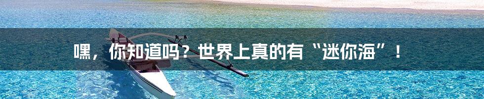 嘿，你知道吗？世界上真的有“迷你海”！