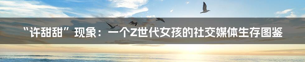 “许甜甜”现象：一个Z世代女孩的社交媒体生存图鉴
