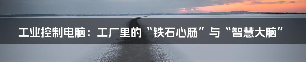 工业控制电脑：工厂里的“铁石心肠”与“智慧大脑”