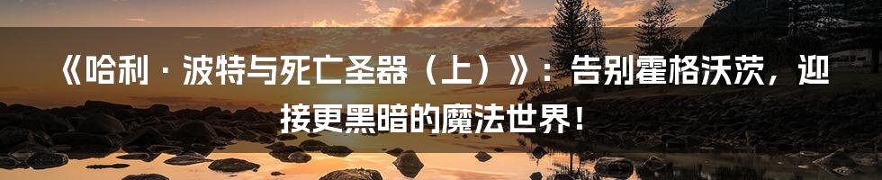 《哈利·波特与死亡圣器（上）》：告别霍格沃茨，迎接更黑暗的魔法世界！