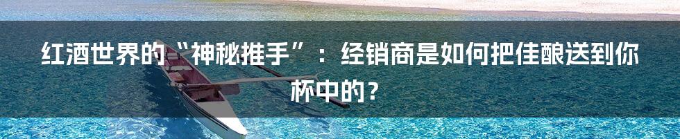 红酒世界的“神秘推手”：经销商是如何把佳酿送到你杯中的？