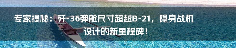 专家揭秘：歼-36弹舱尺寸超越B-21，隐身战机设计的新里程碑！