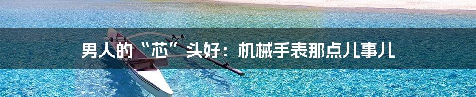 男人的“芯”头好：机械手表那点儿事儿