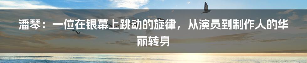 潘琴：一位在银幕上跳动的旋律，从演员到制作人的华丽转身