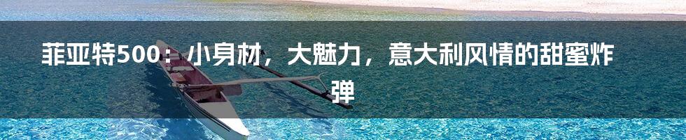 菲亚特500：小身材，大魅力，意大利风情的甜蜜炸弹