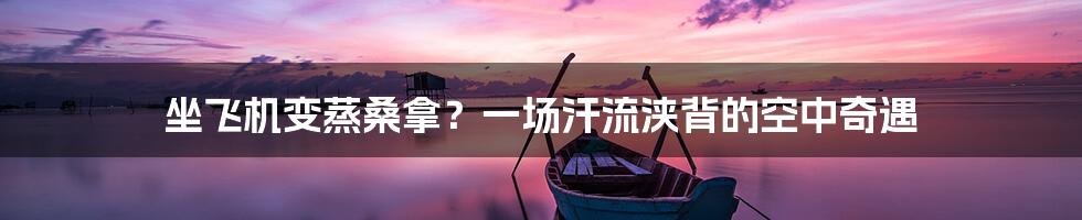 坐飞机变蒸桑拿？一场汗流浃背的空中奇遇