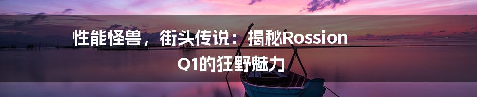 性能怪兽，街头传说：揭秘Rossion Q1的狂野魅力