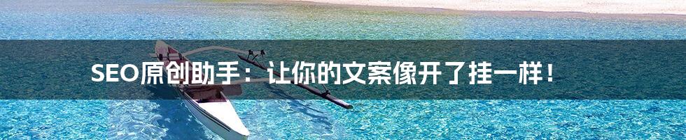 SEO原创助手：让你的文案像开了挂一样！