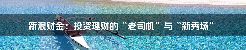 新浪财金：投资理财的“老司机”与“新秀场”
