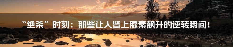 “绝杀”时刻：那些让人肾上腺素飙升的逆转瞬间！