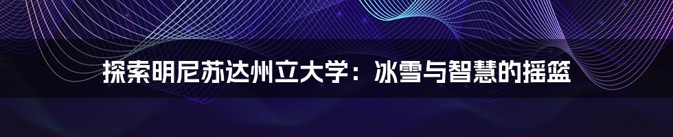 探索明尼苏达州立大学：冰雪与智慧的摇篮