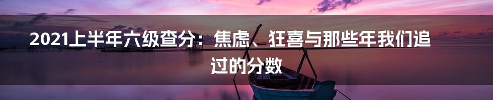 2021上半年六级查分：焦虑、狂喜与那些年我们追过的分数