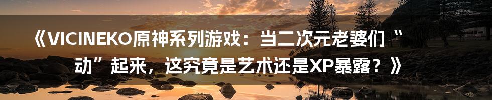《VICINEKO原神系列游戏：当二次元老婆们“动”起来，这究竟是艺术还是XP暴露？》