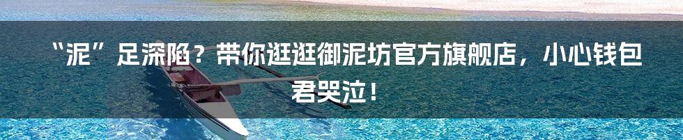 “泥”足深陷？带你逛逛御泥坊官方旗舰店，小心钱包君哭泣！