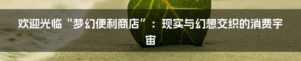 欢迎光临“梦幻便利商店”：现实与幻想交织的消费宇宙