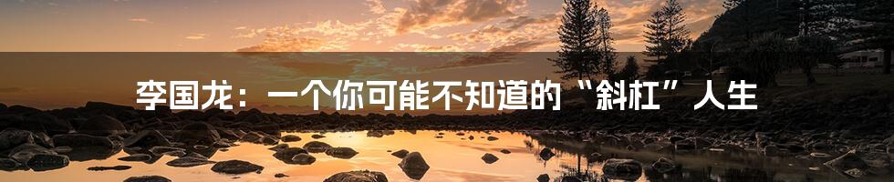李国龙：一个你可能不知道的“斜杠”人生
