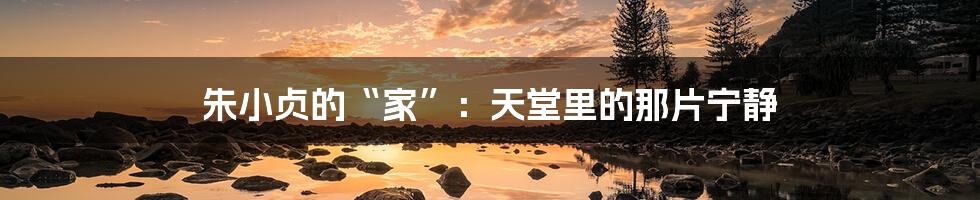 朱小贞的“家”：天堂里的那片宁静