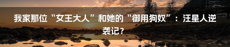 我家那位“女王大人”和她的“御用狗奴”：汪星人逆袭记？
