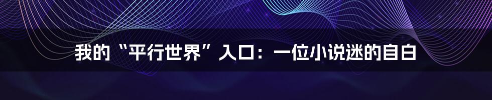 我的“平行世界”入口：一位小说迷的自白
