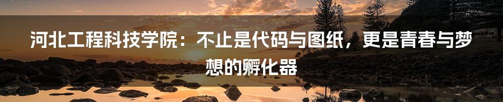 河北工程科技学院：不止是代码与图纸，更是青春与梦想的孵化器