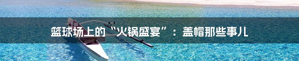 篮球场上的“火锅盛宴”：盖帽那些事儿