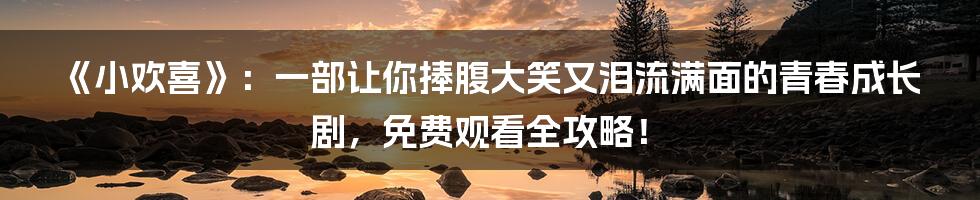 《小欢喜》：一部让你捧腹大笑又泪流满面的青春成长剧，免费观看全攻略！