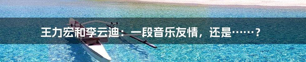 王力宏和李云迪：一段音乐友情，还是……？