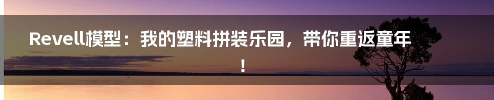 Revell模型：我的塑料拼装乐园，带你重返童年！