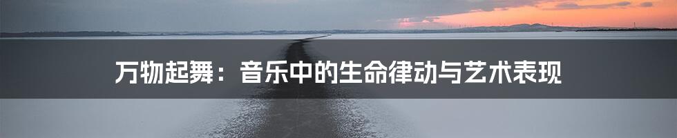 万物起舞：音乐中的生命律动与艺术表现